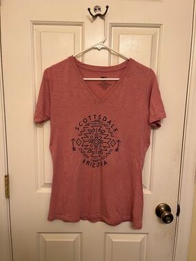 Scottsdale Arizona V-Neck MV Sport Casual Vacation Brownish Orange T-Shirt
